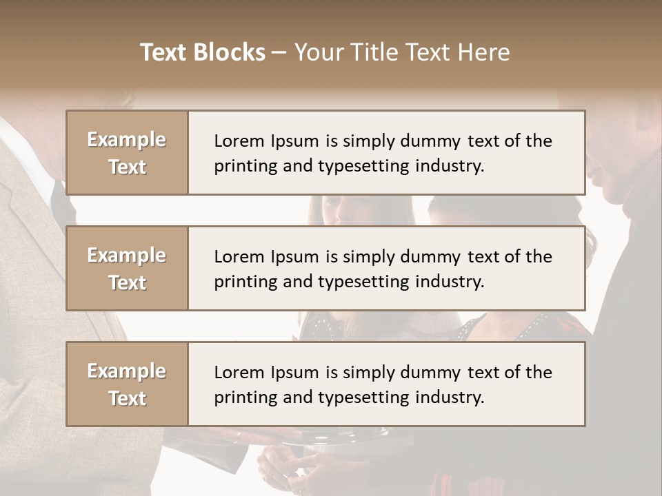 Elderly Man Passing The Bread Of Communion To Three People In The Congregation. Isolated On White. PowerPoint Template