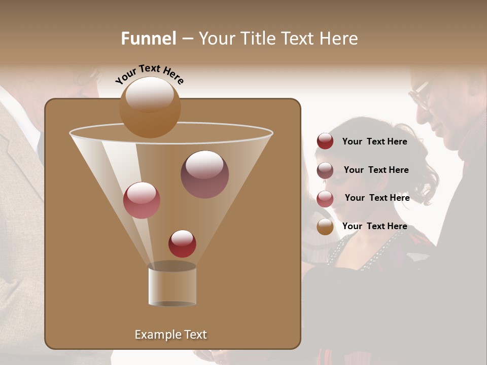 Elderly Man Passing The Bread Of Communion To Three People In The Congregation. Isolated On White. PowerPoint Template