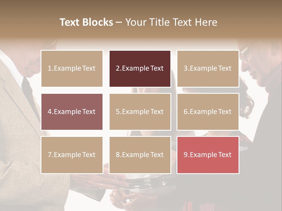 Elderly Man Passing The Bread Of Communion To Three People In The Congregation. Isolated On White. PowerPoint Template