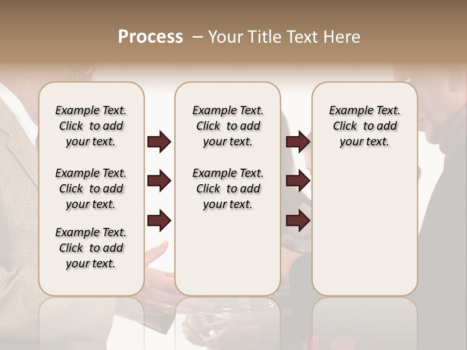 Elderly Man Passing The Bread Of Communion To Three People In The Congregation. Isolated On White. PowerPoint Template
