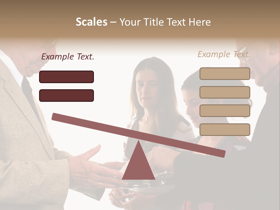 Elderly Man Passing The Bread Of Communion To Three People In The Congregation. Isolated On White. PowerPoint Template