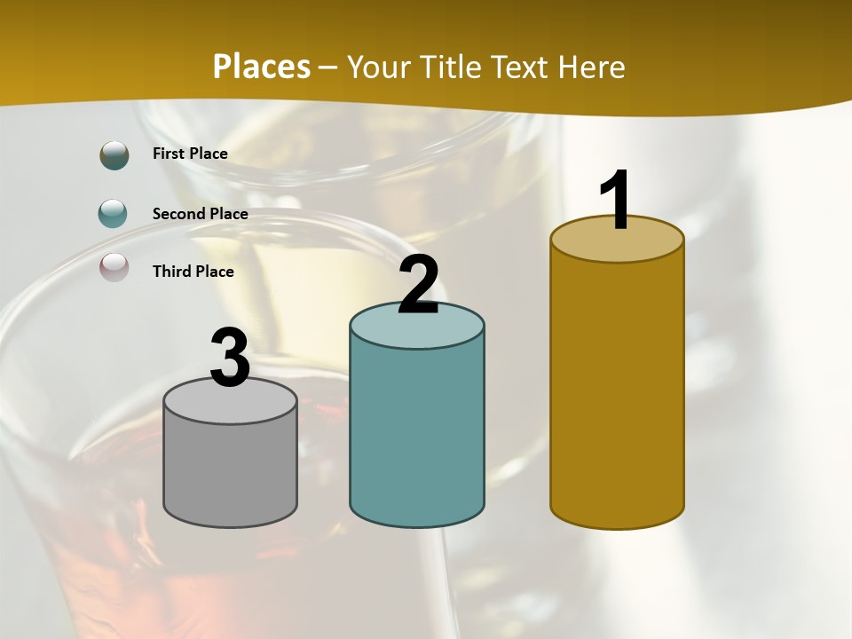 Row Of Colorful Shots PowerPoint Template