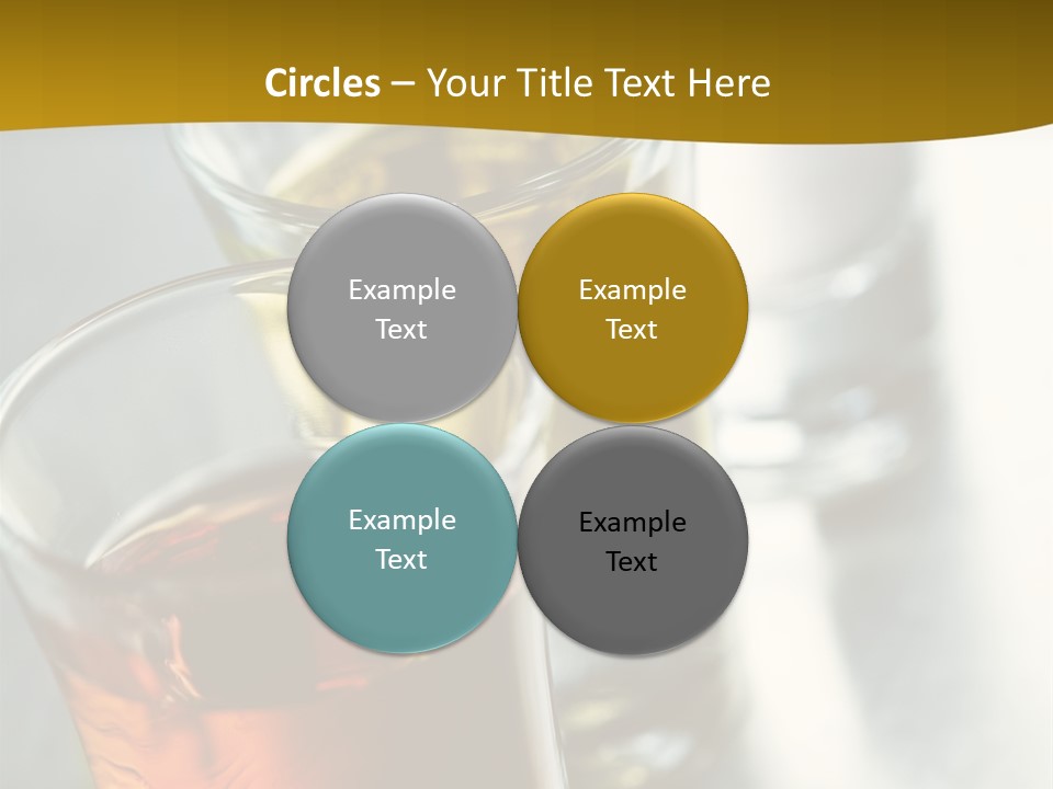 Row Of Colorful Shots PowerPoint Template