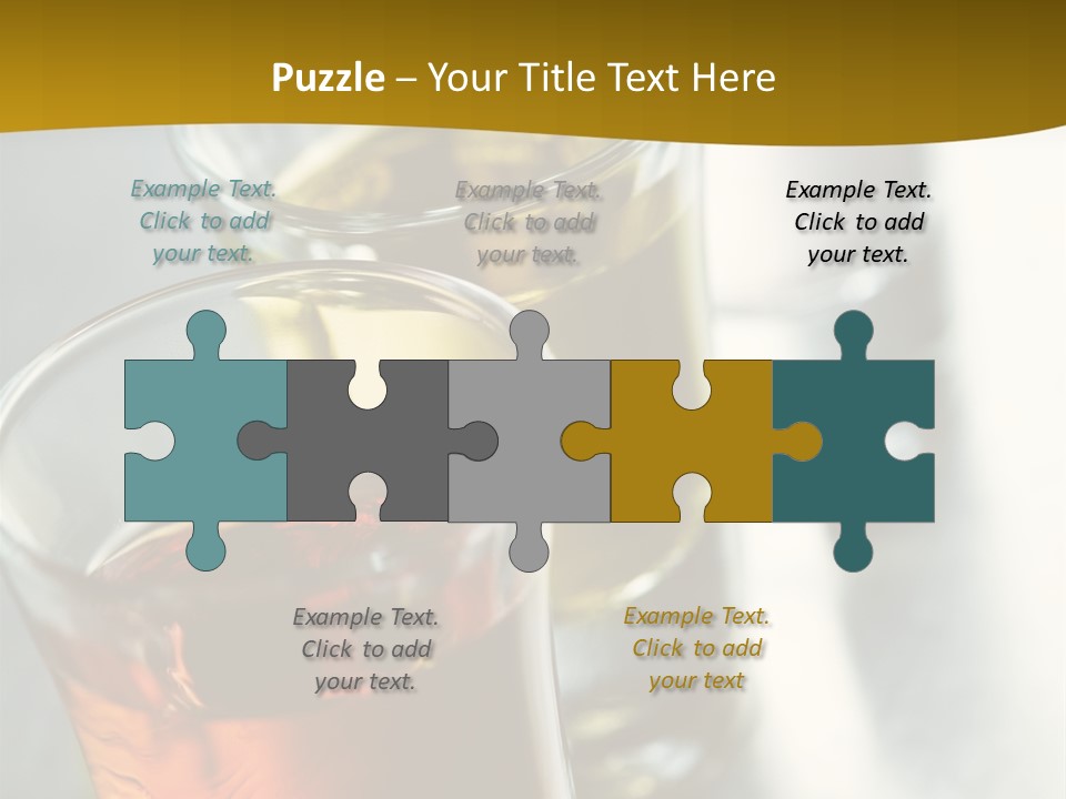 Row Of Colorful Shots PowerPoint Template