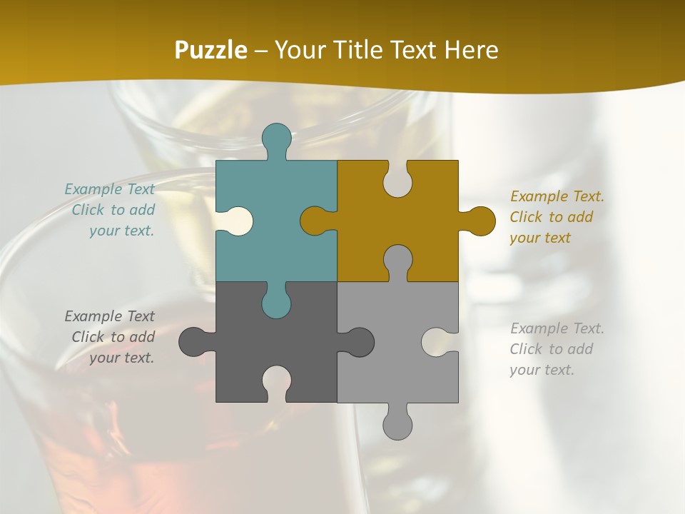 Row Of Colorful Shots PowerPoint Template