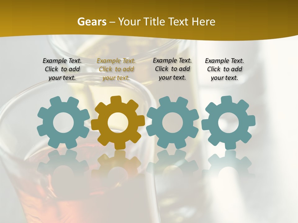 Row Of Colorful Shots PowerPoint Template