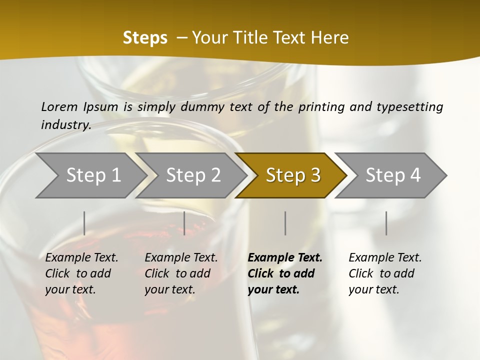 Row Of Colorful Shots PowerPoint Template