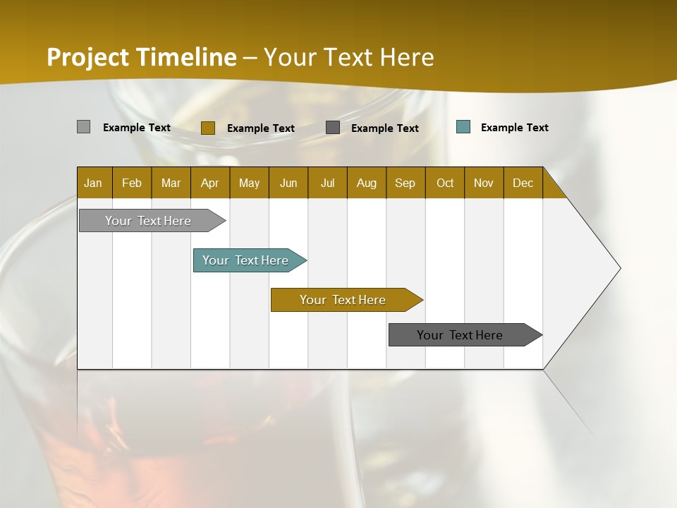 Row Of Colorful Shots PowerPoint Template