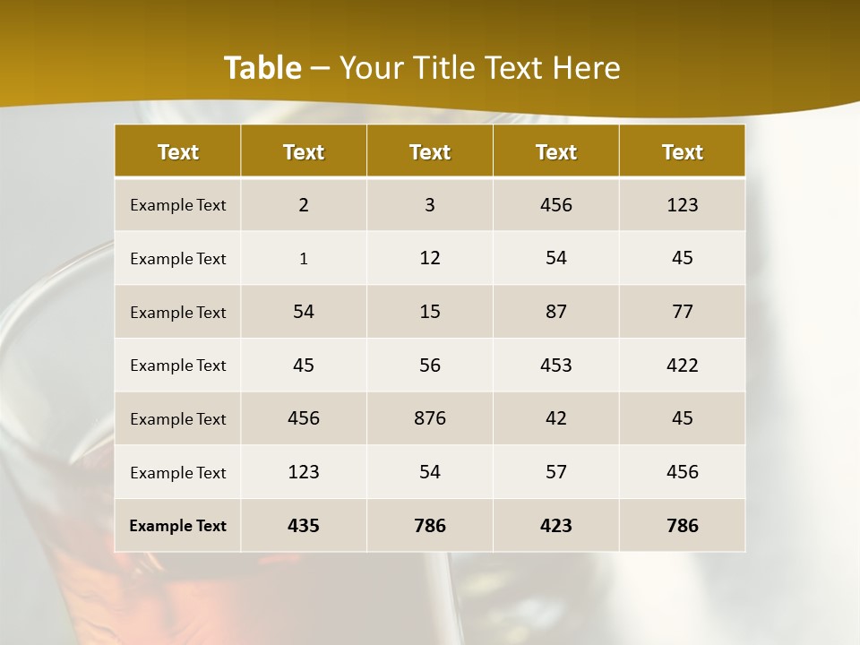 Row Of Colorful Shots PowerPoint Template