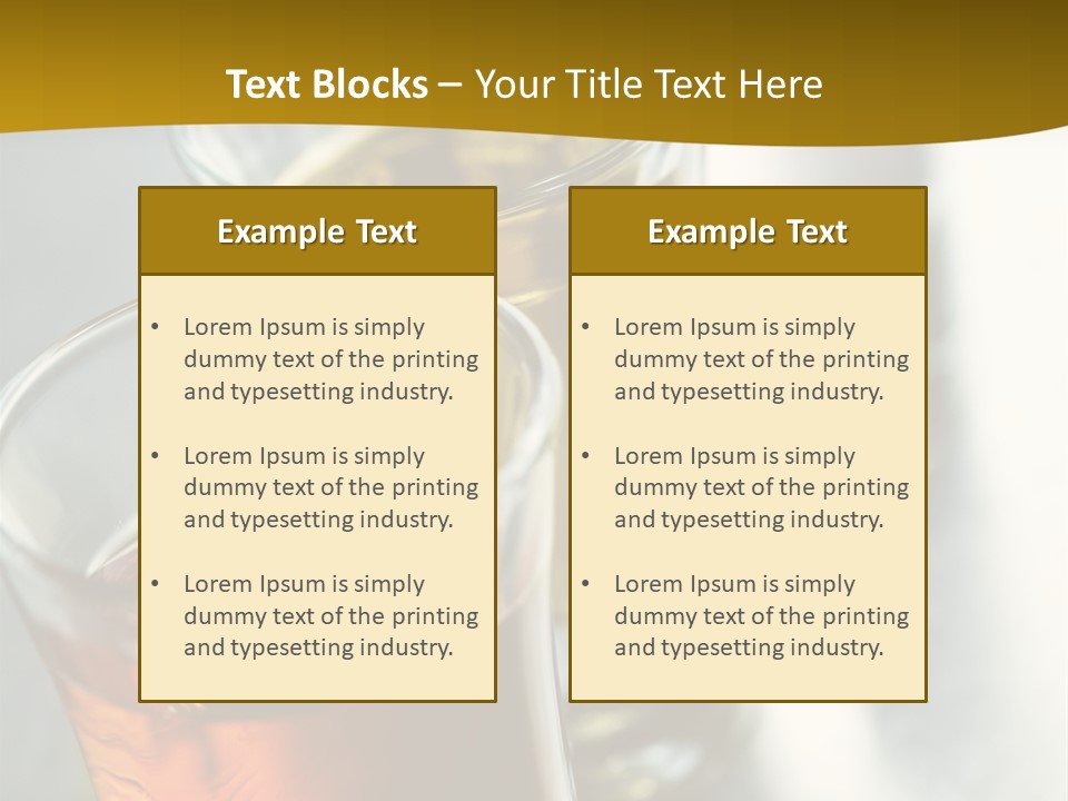 Row Of Colorful Shots PowerPoint Template