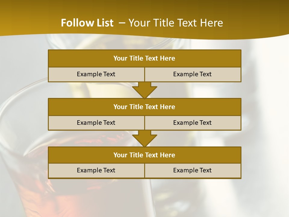 Row Of Colorful Shots PowerPoint Template
