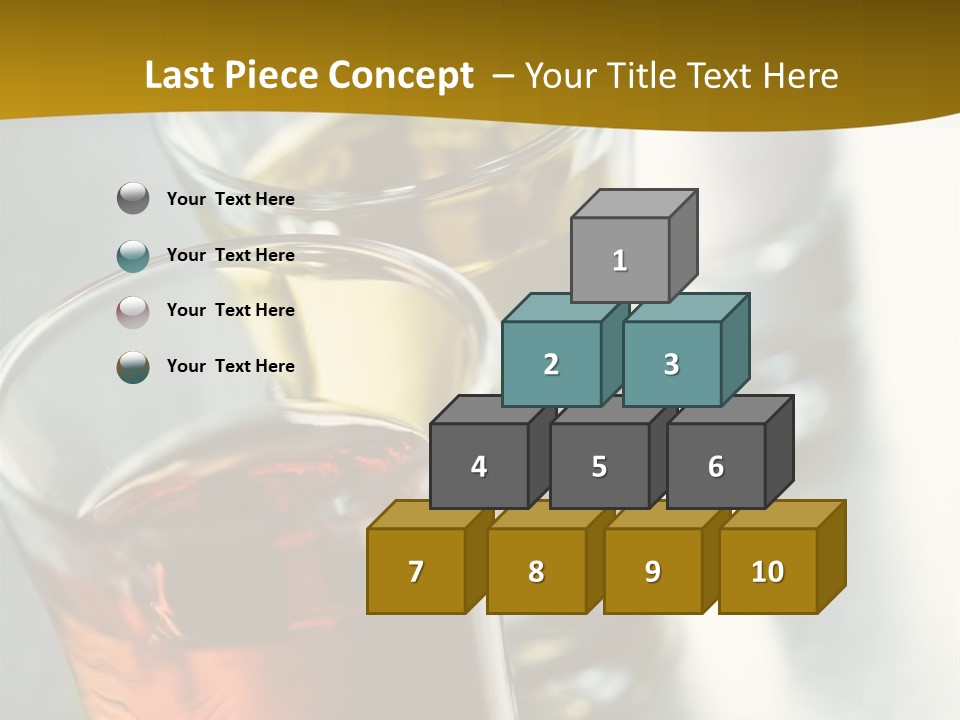 Row Of Colorful Shots PowerPoint Template