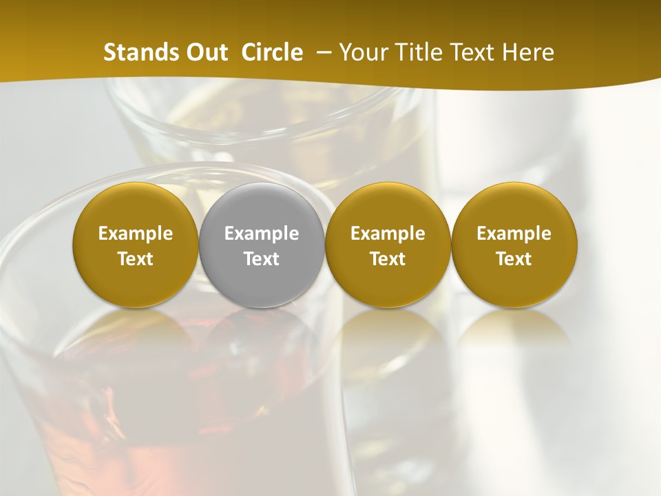 Row Of Colorful Shots PowerPoint Template