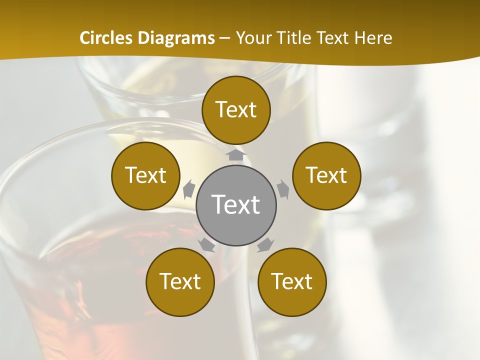 Row Of Colorful Shots PowerPoint Template