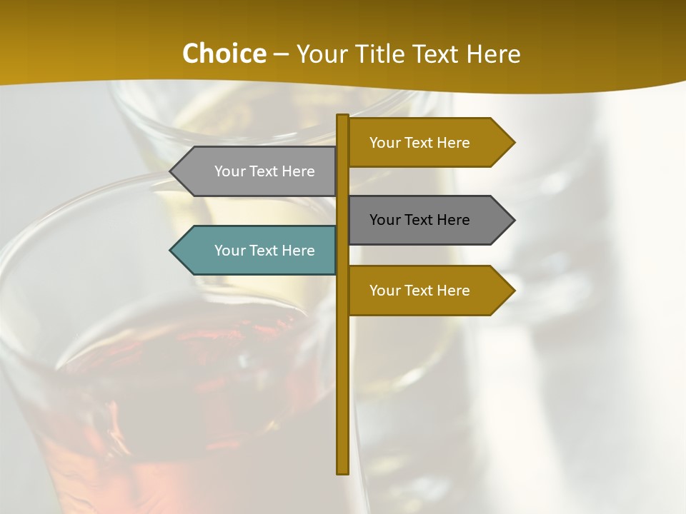 Row Of Colorful Shots PowerPoint Template
