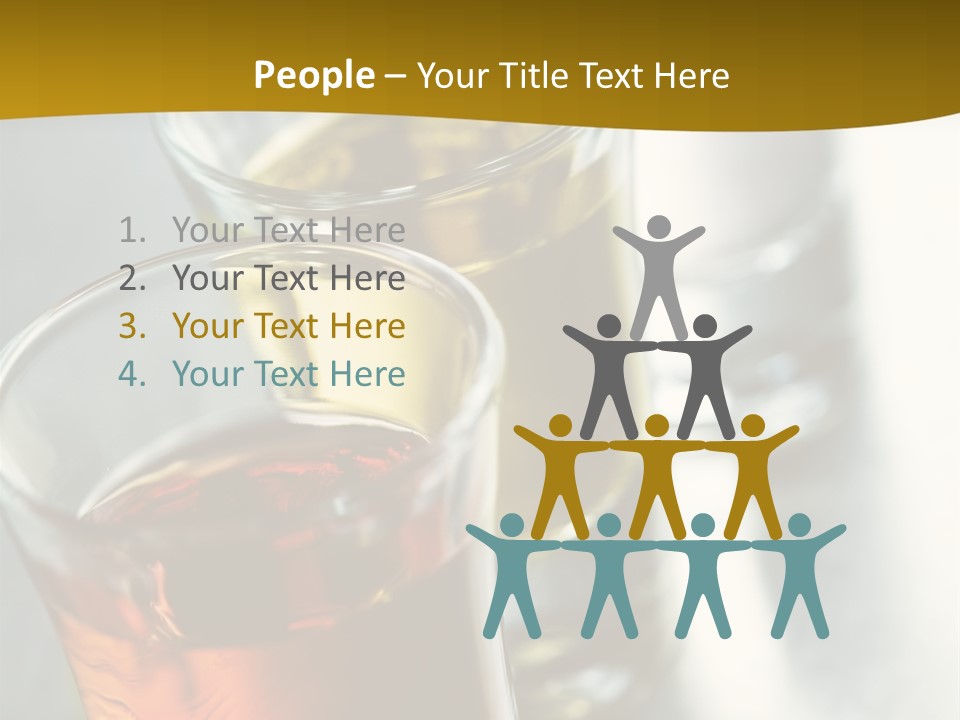 Row Of Colorful Shots PowerPoint Template