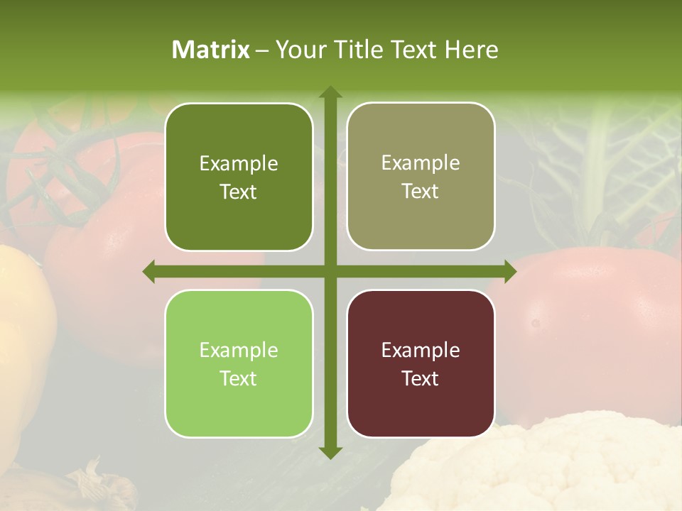 Close-Up Of Fresh Vegetables For Backgrounds PowerPoint Template