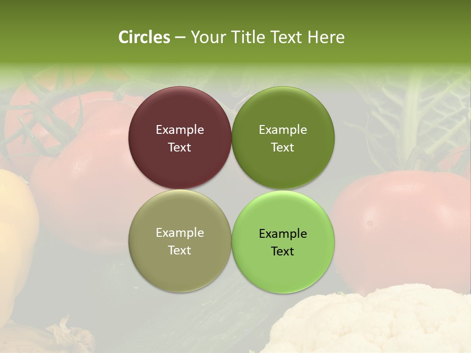 Close-Up Of Fresh Vegetables For Backgrounds PowerPoint Template