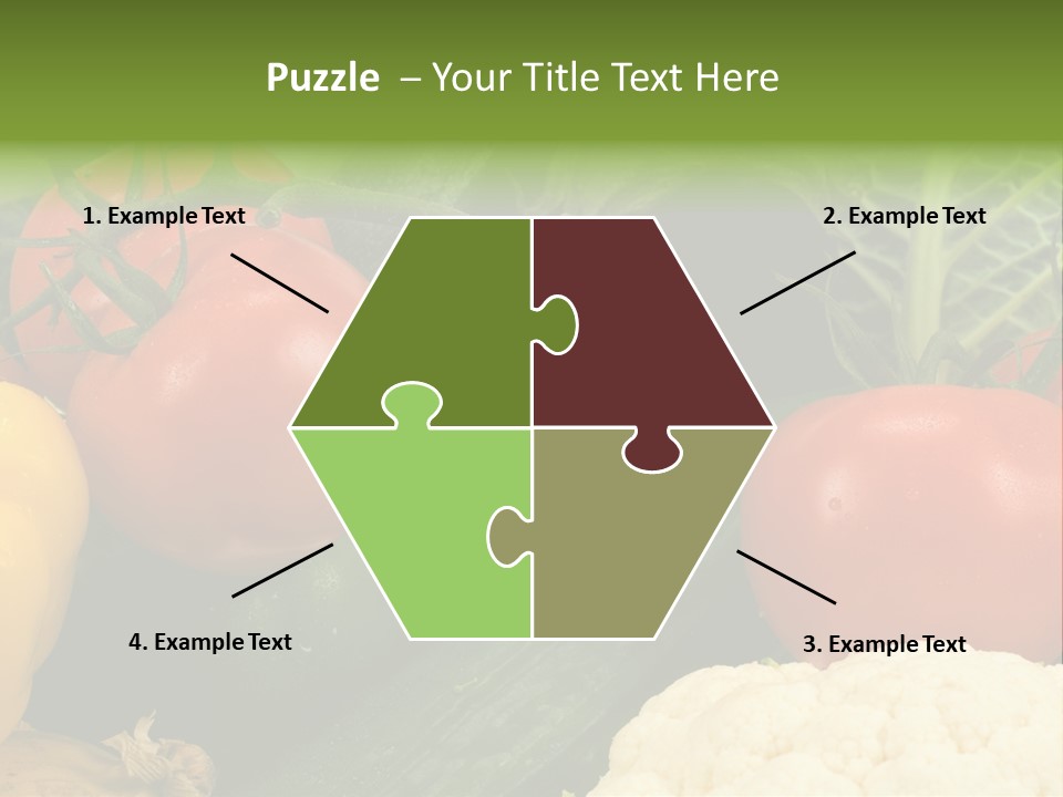 Close-Up Of Fresh Vegetables For Backgrounds PowerPoint Template