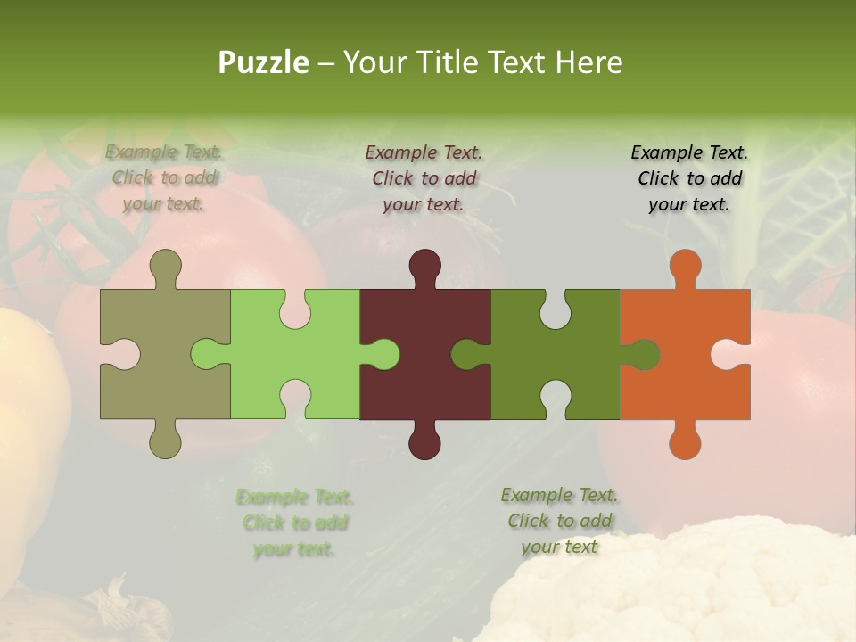 Close-Up Of Fresh Vegetables For Backgrounds PowerPoint Template