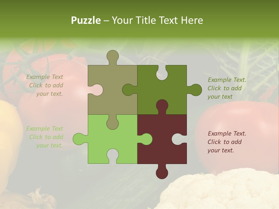 Close-Up Of Fresh Vegetables For Backgrounds PowerPoint Template