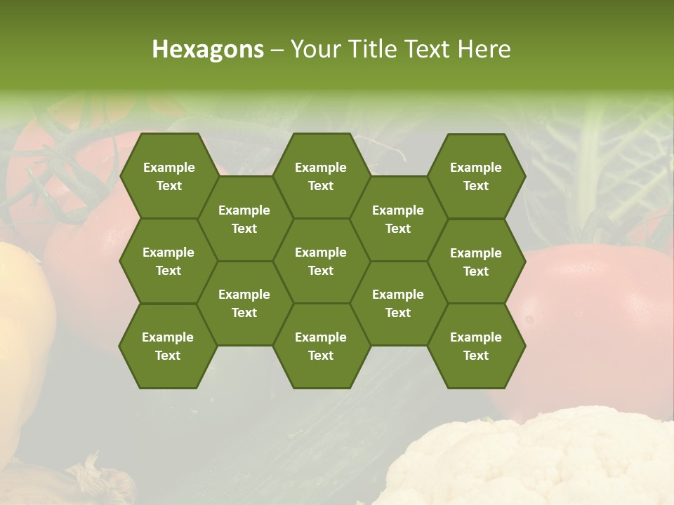 Close-Up Of Fresh Vegetables For Backgrounds PowerPoint Template