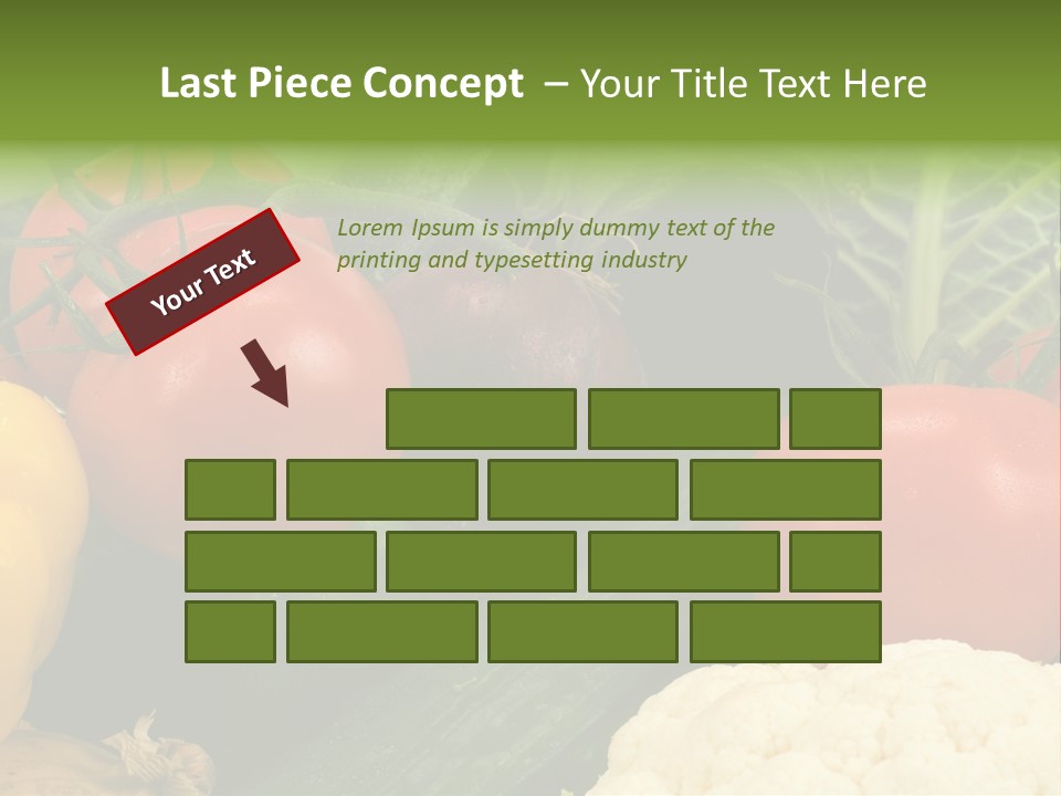 Close-Up Of Fresh Vegetables For Backgrounds PowerPoint Template