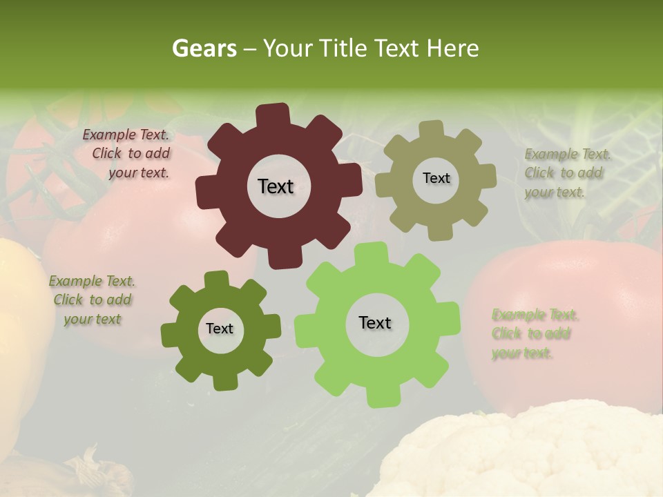 Close-Up Of Fresh Vegetables For Backgrounds PowerPoint Template