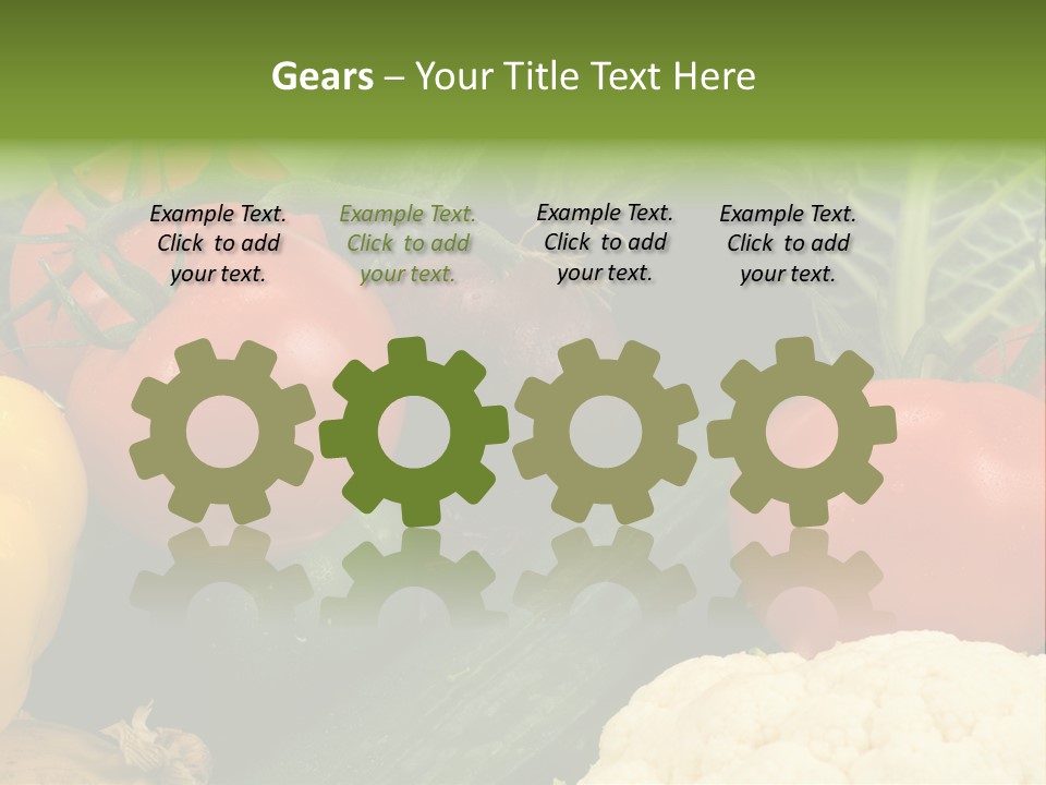 Close-Up Of Fresh Vegetables For Backgrounds PowerPoint Template