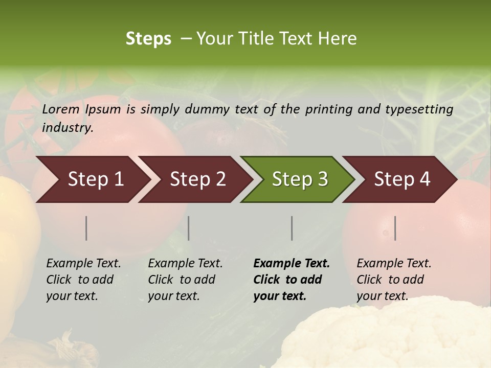 Close-Up Of Fresh Vegetables For Backgrounds PowerPoint Template