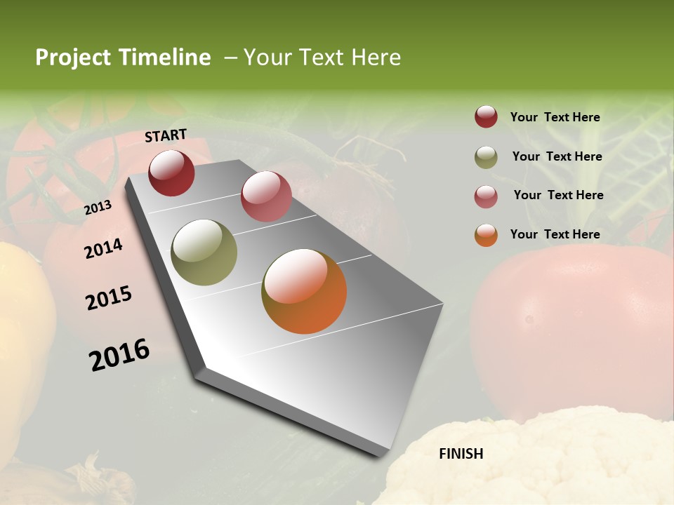 Close-Up Of Fresh Vegetables For Backgrounds PowerPoint Template