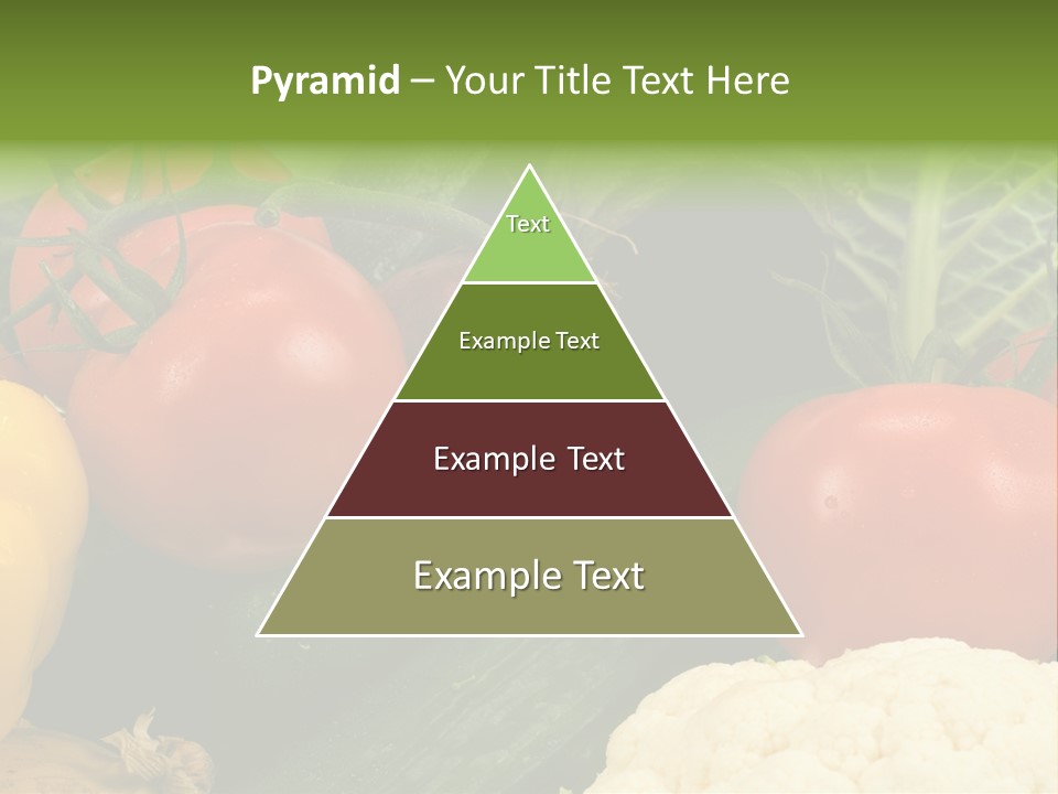 Close-Up Of Fresh Vegetables For Backgrounds PowerPoint Template