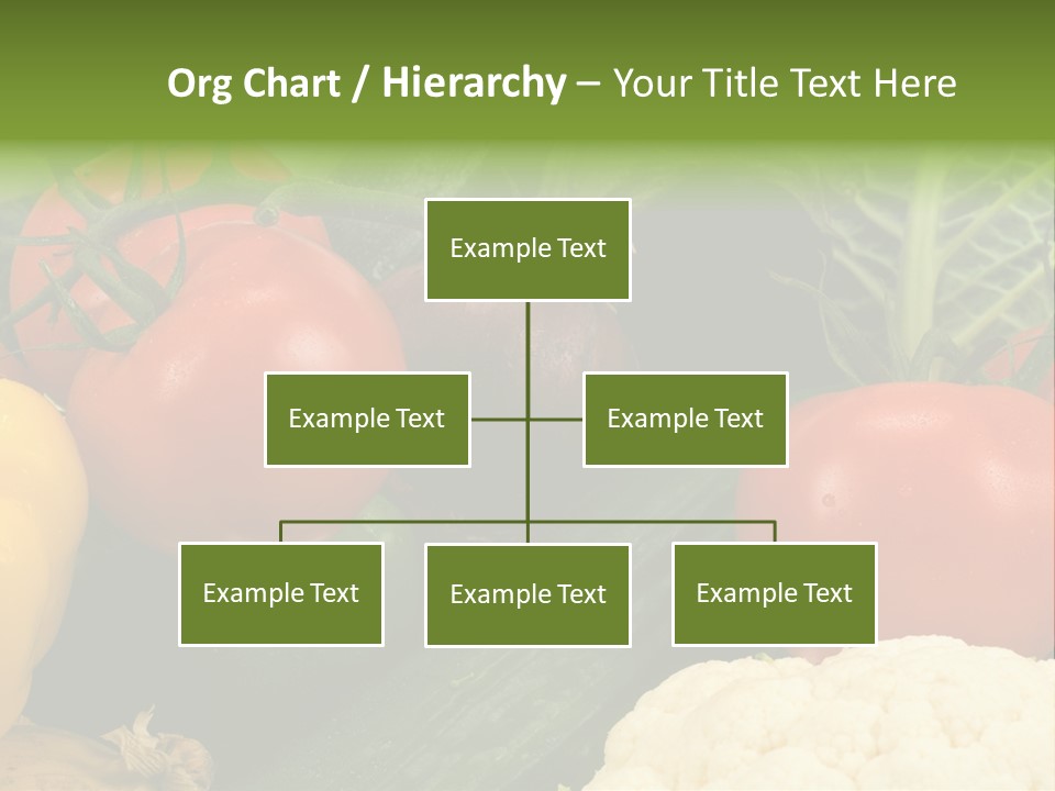 Close-Up Of Fresh Vegetables For Backgrounds PowerPoint Template