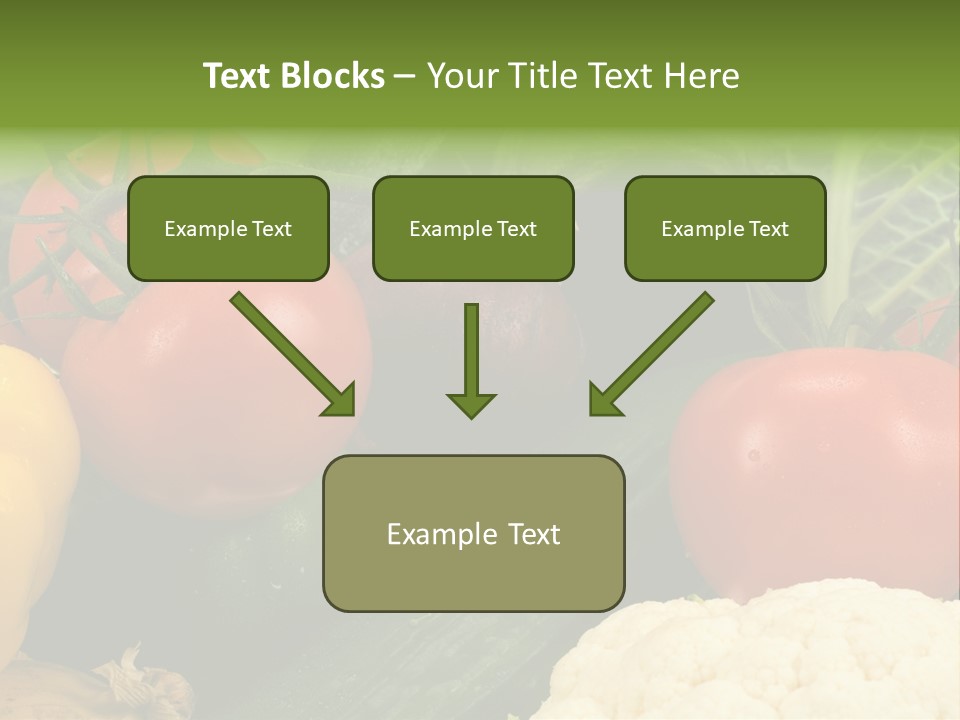 Close-Up Of Fresh Vegetables For Backgrounds PowerPoint Template