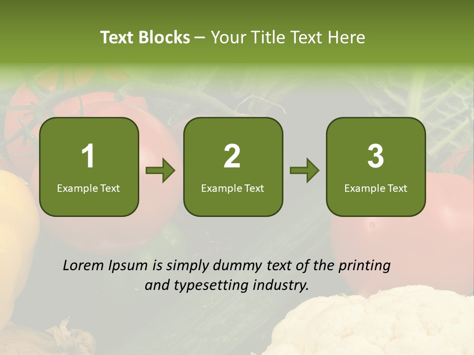 Close-Up Of Fresh Vegetables For Backgrounds PowerPoint Template