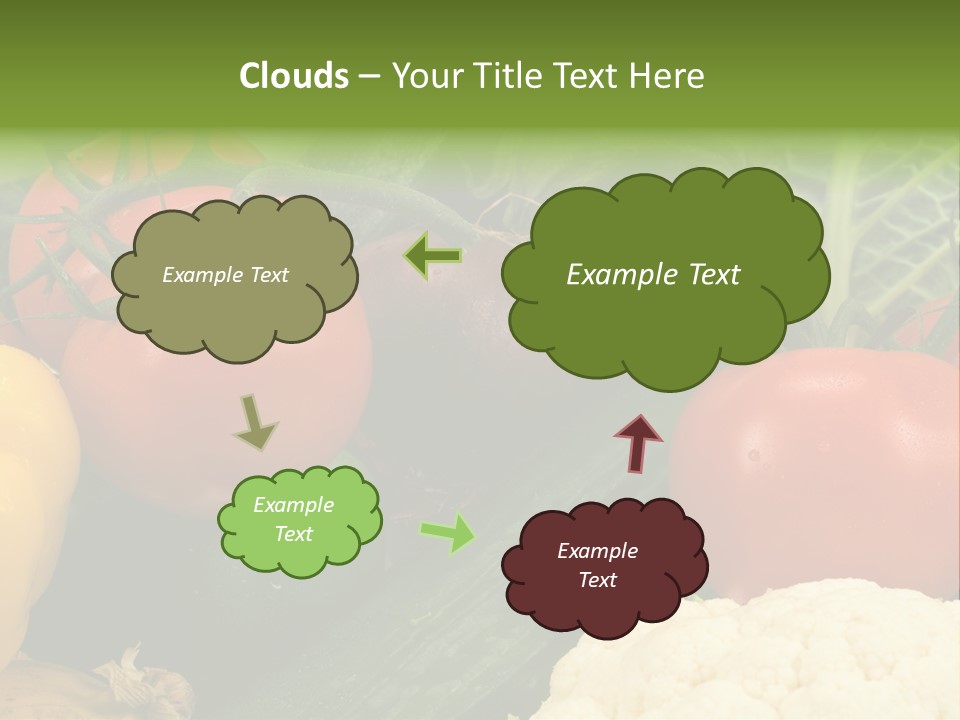 Close-Up Of Fresh Vegetables For Backgrounds PowerPoint Template