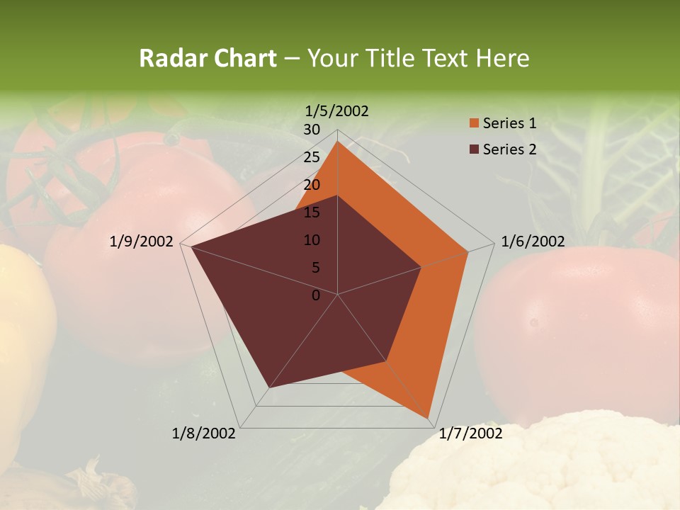 Close-Up Of Fresh Vegetables For Backgrounds PowerPoint Template