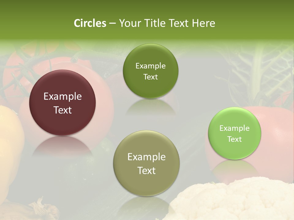 Close-Up Of Fresh Vegetables For Backgrounds PowerPoint Template