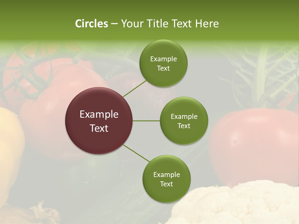 Close-Up Of Fresh Vegetables For Backgrounds PowerPoint Template