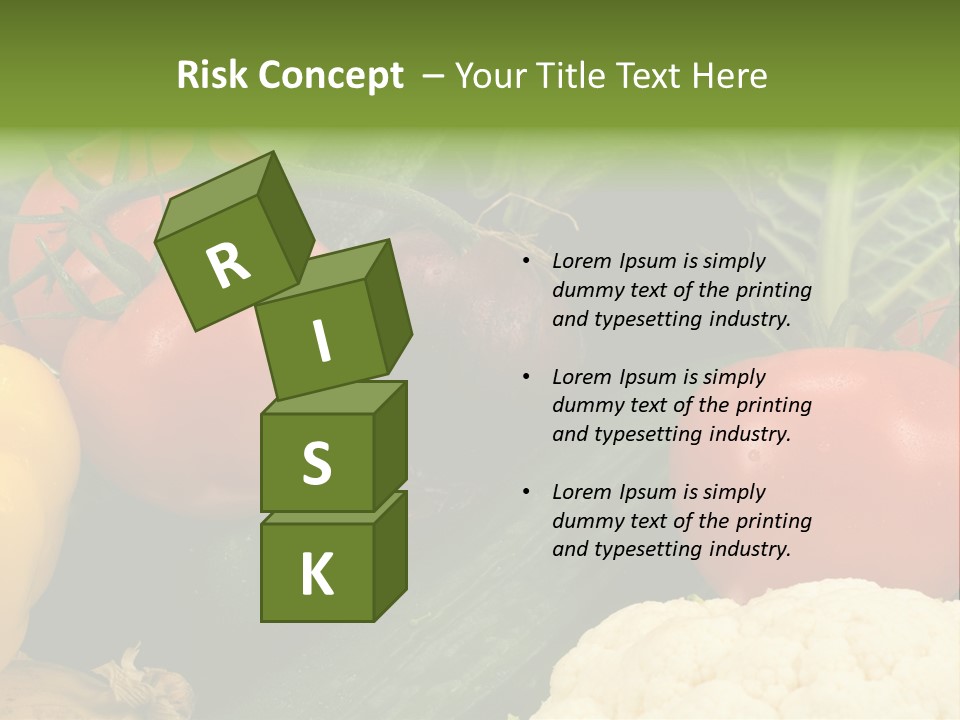 Close-Up Of Fresh Vegetables For Backgrounds PowerPoint Template