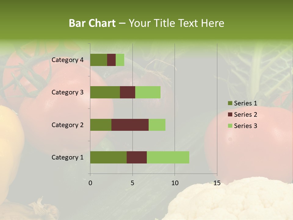 Close-Up Of Fresh Vegetables For Backgrounds PowerPoint Template