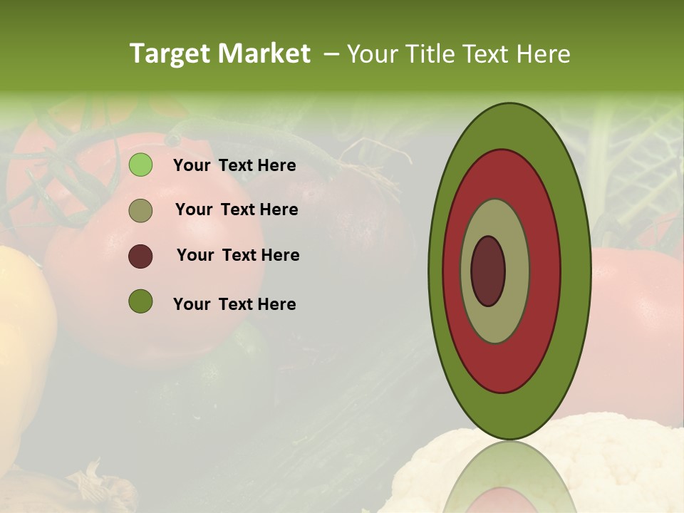 Close-Up Of Fresh Vegetables For Backgrounds PowerPoint Template