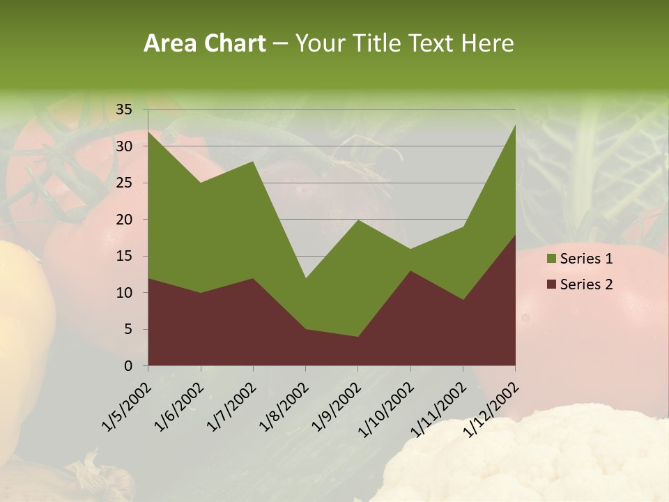 Close-Up Of Fresh Vegetables For Backgrounds PowerPoint Template