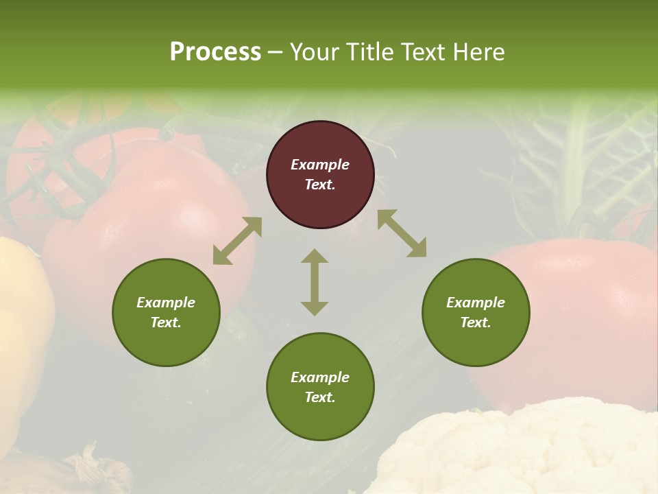 Close-Up Of Fresh Vegetables For Backgrounds PowerPoint Template