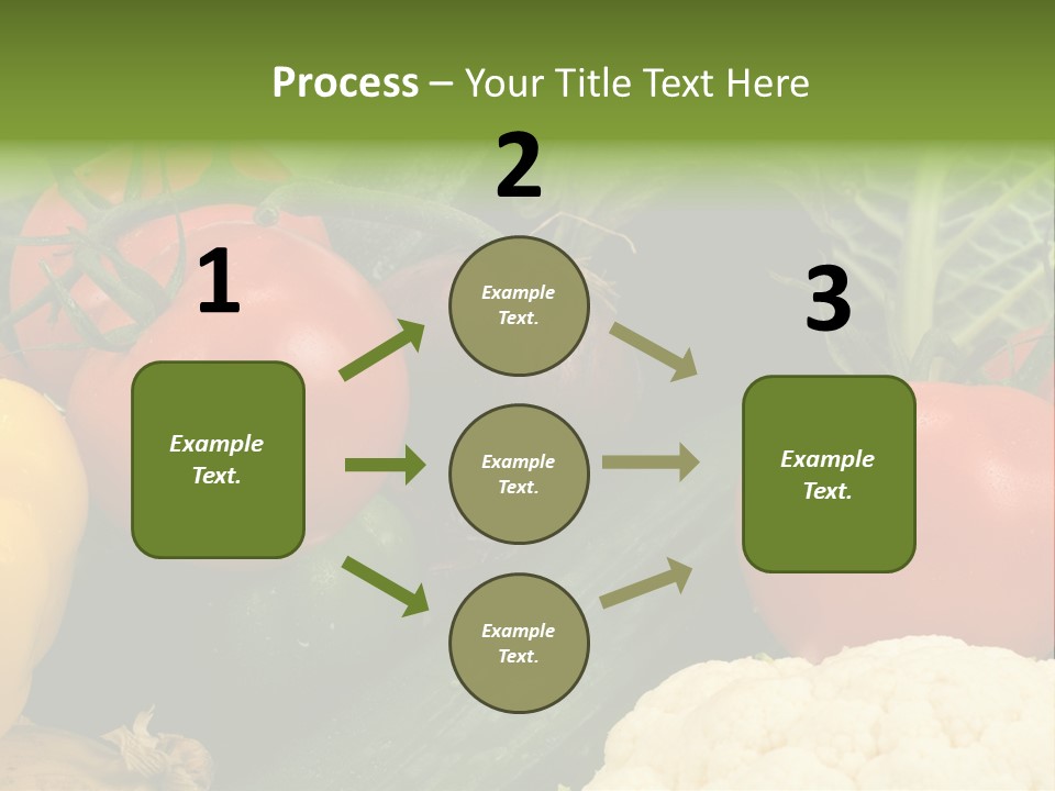 Close-Up Of Fresh Vegetables For Backgrounds PowerPoint Template