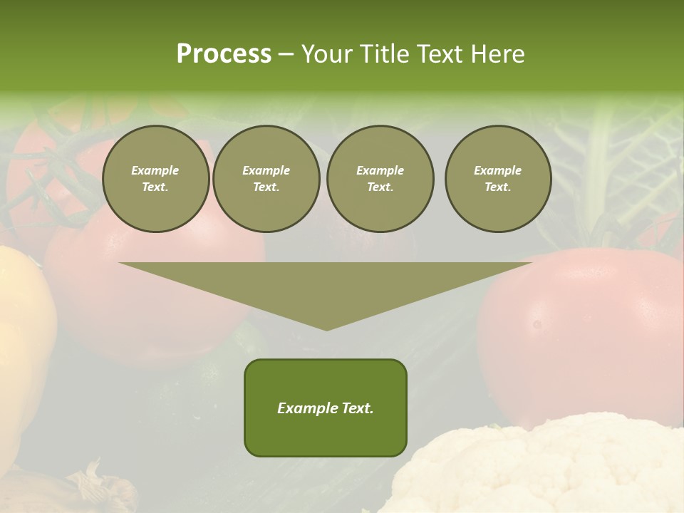 Close-Up Of Fresh Vegetables For Backgrounds PowerPoint Template