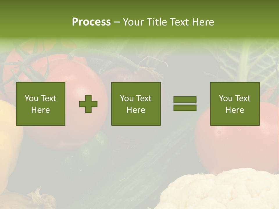 Close-Up Of Fresh Vegetables For Backgrounds PowerPoint Template