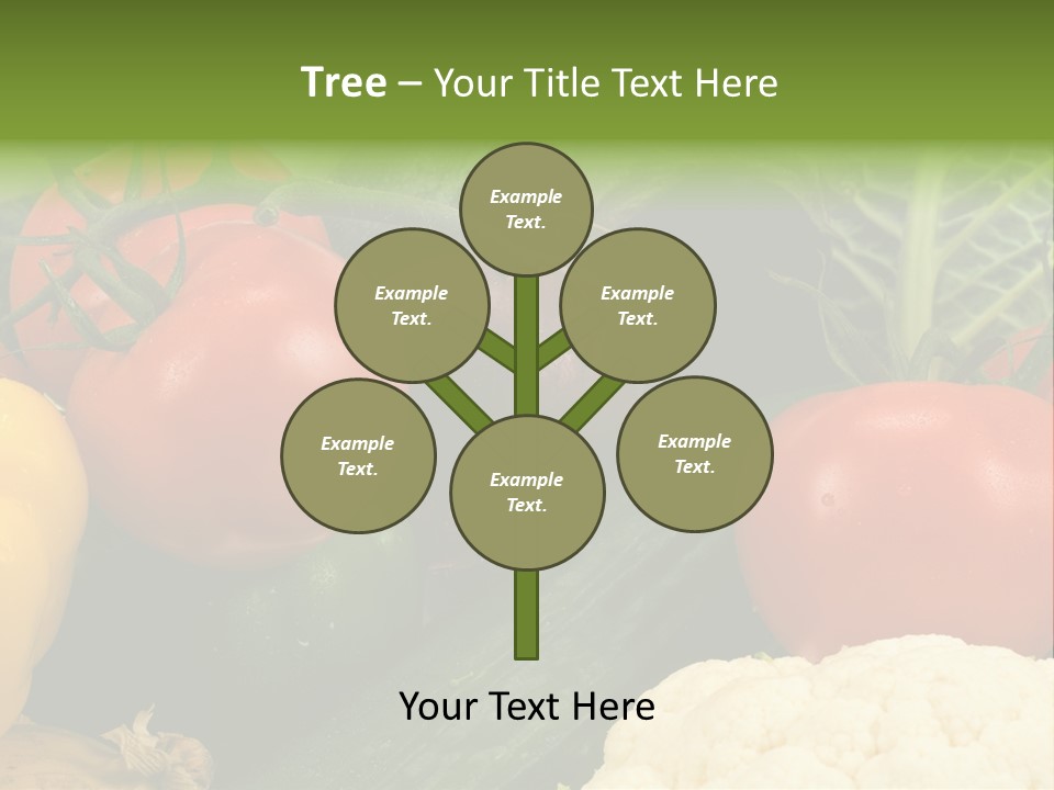 Close-Up Of Fresh Vegetables For Backgrounds PowerPoint Template