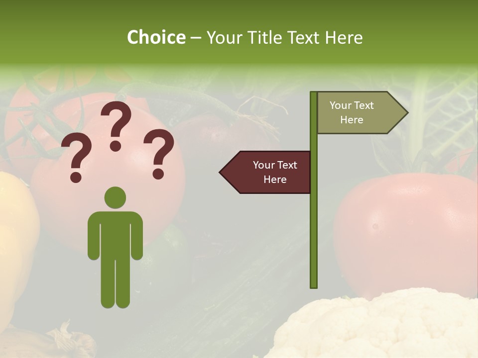 Close-Up Of Fresh Vegetables For Backgrounds PowerPoint Template