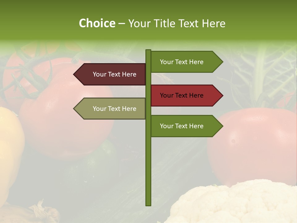 Close-Up Of Fresh Vegetables For Backgrounds PowerPoint Template